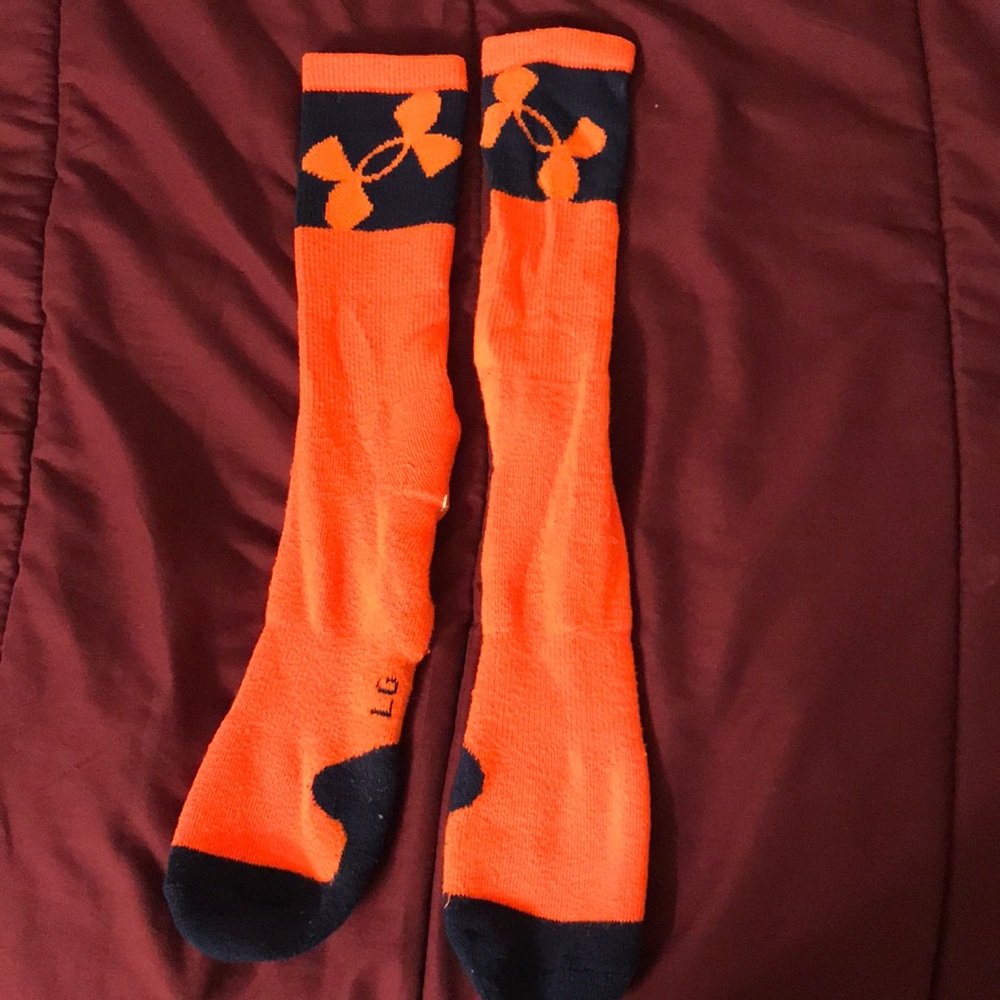 Orange under armour socks
